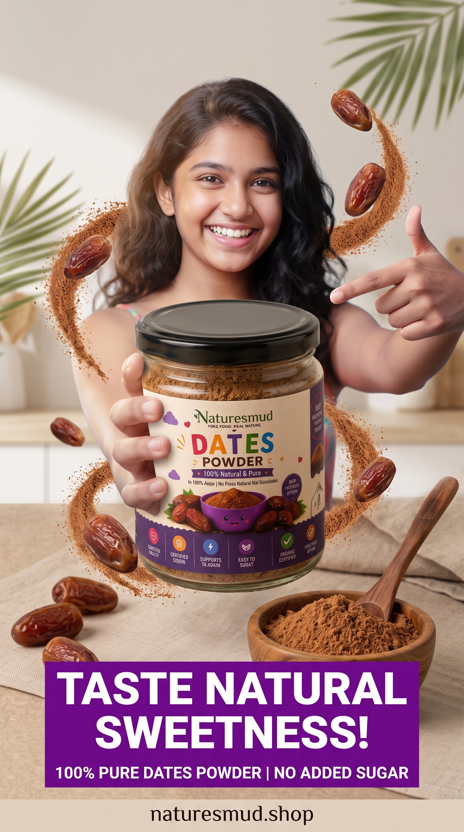Dates Powder - Real In-Hand Jar View