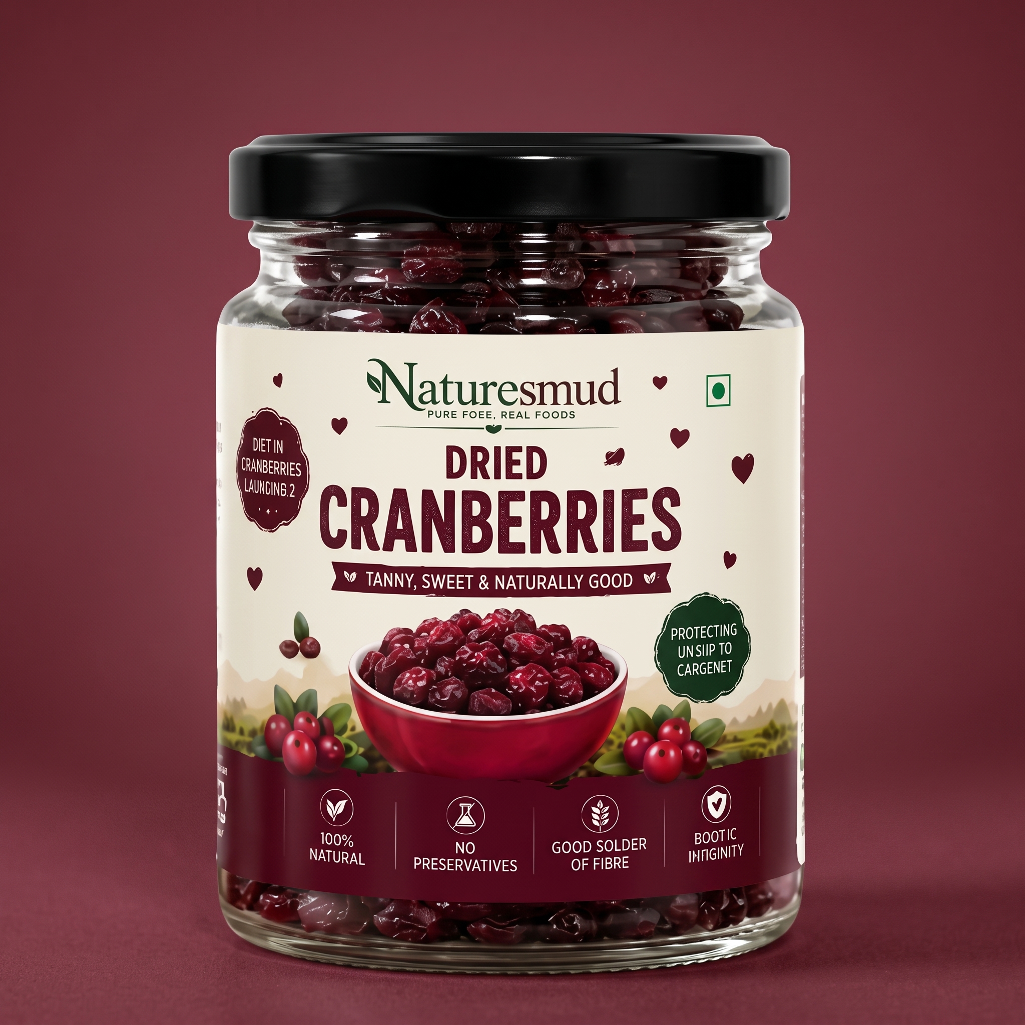 Dried Cranberries - Jar & Seal Perspective
