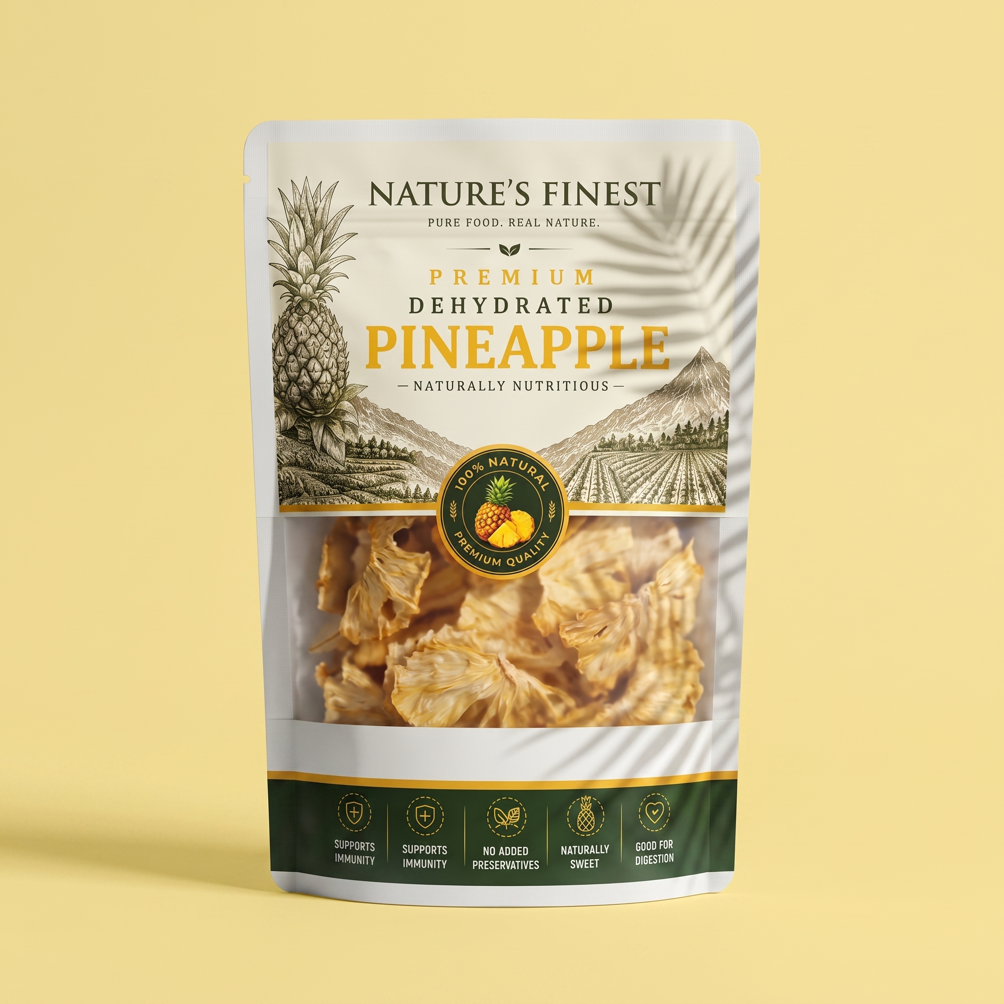 Dehydrated Pineapple - Perspective View 3