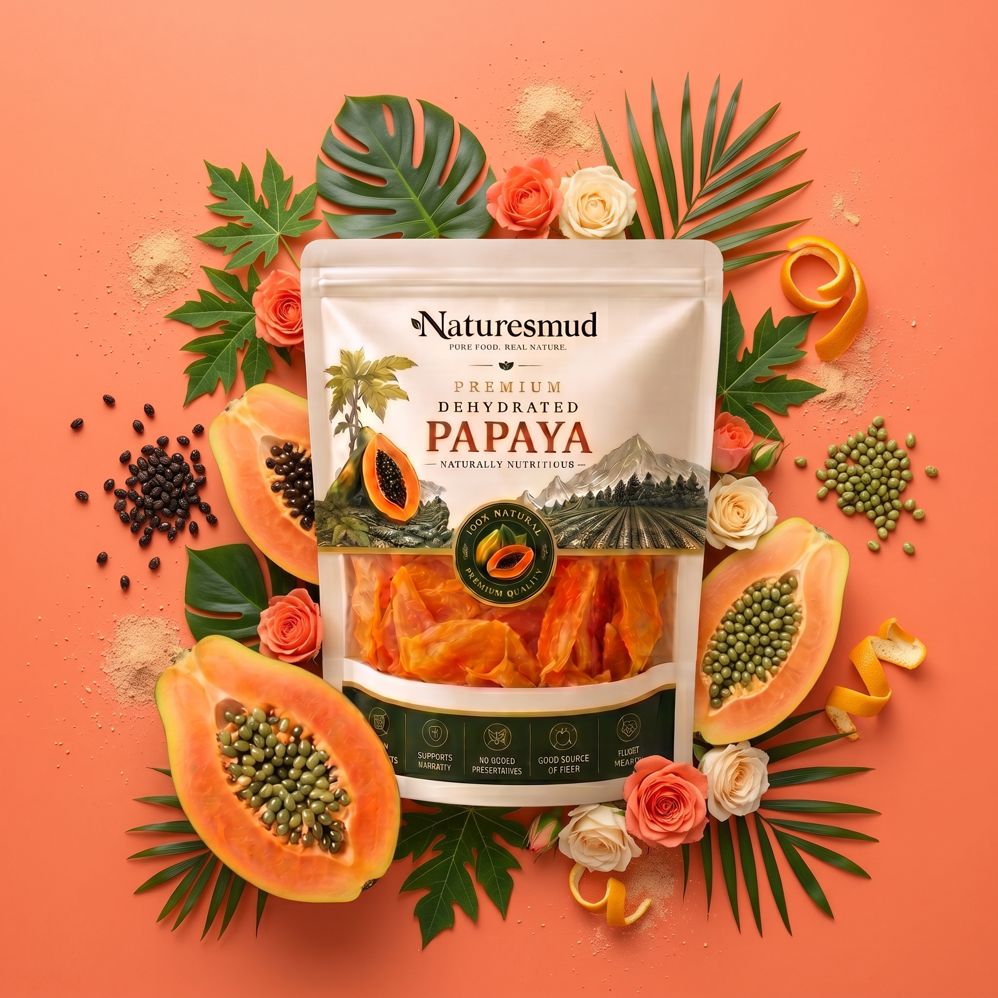Dehydrated Papaya - Perspective View 5