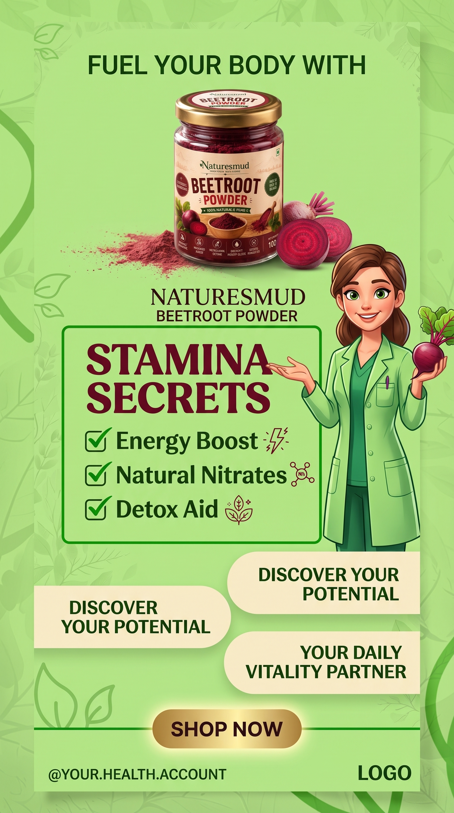 Beetroot Powder - Official Product Poster