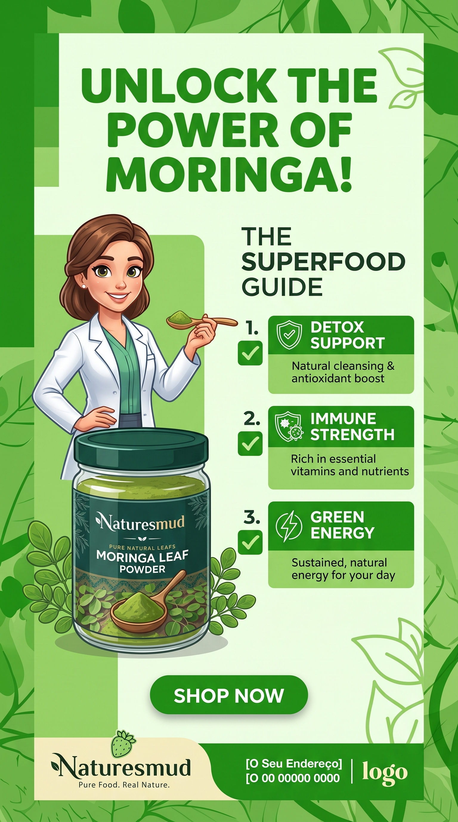 Moringa Leaf Powder - Official Product Poster