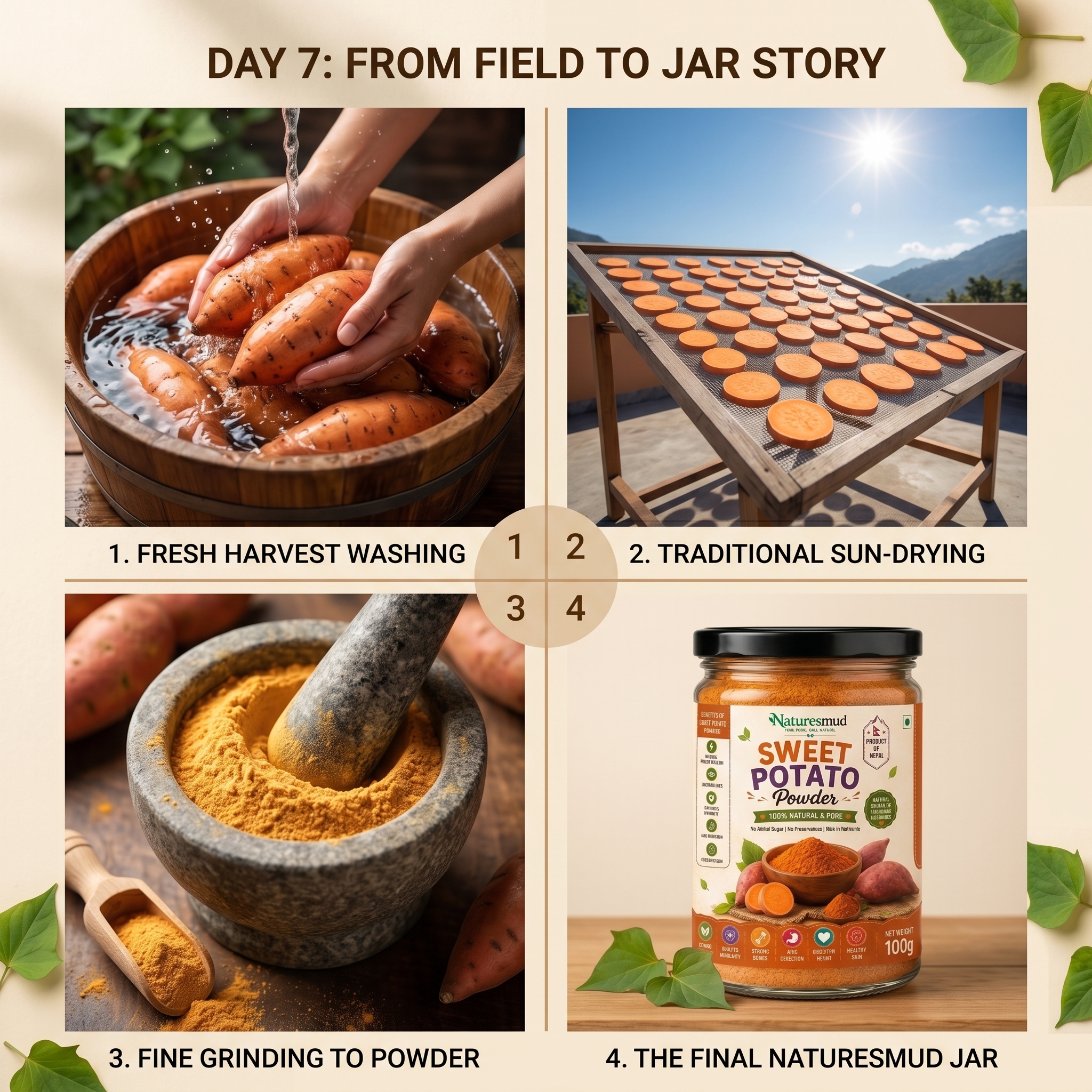 Sweet Potato Powder - Artisanal Creation Journey